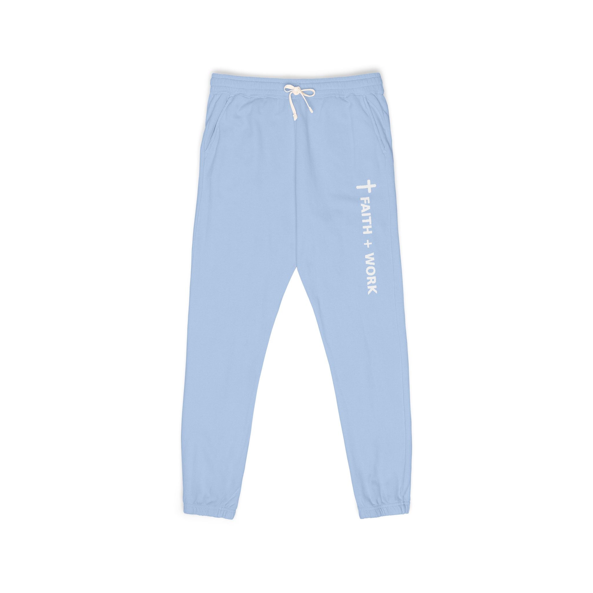 Faith & Work Sweatpants — Garment-Dyed Fleece Joggers