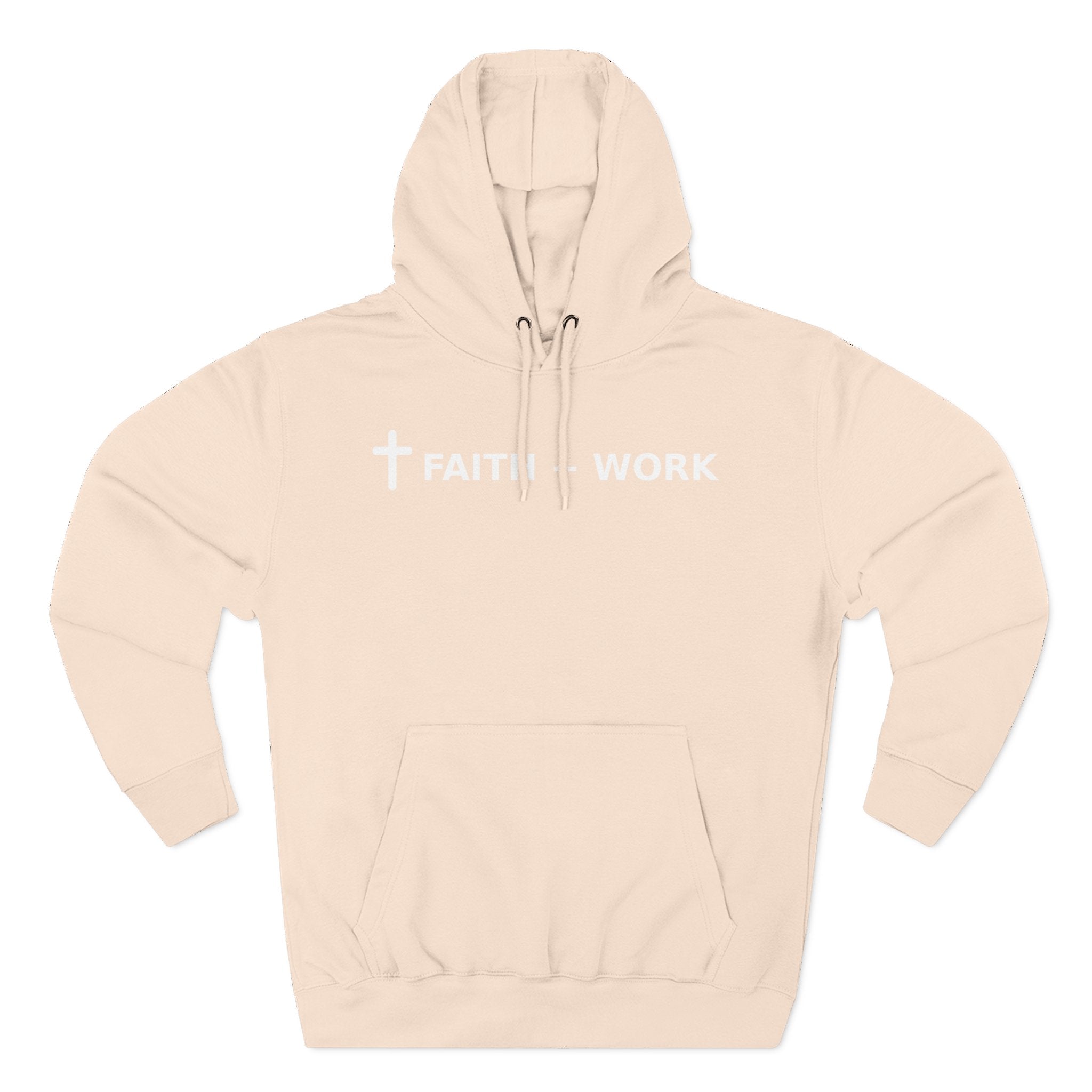 Faith + Work Hoodie — Christian Cross Inspirational Pullover