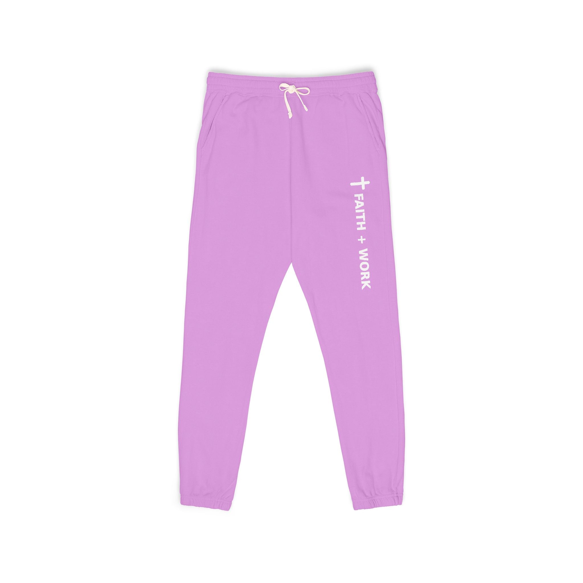 Faith & Work Sweatpants — Garment-Dyed Fleece Joggers