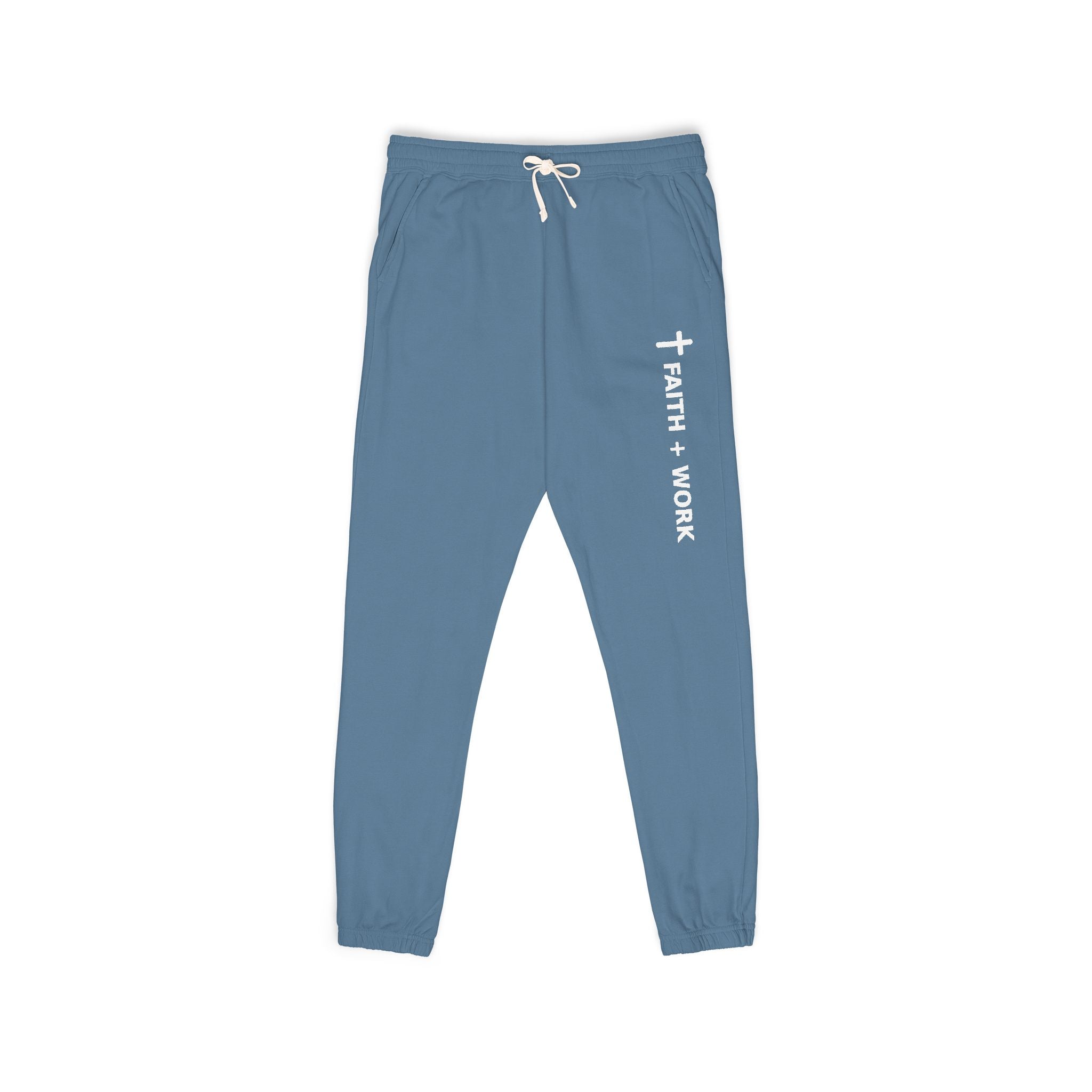 Faith & Work Sweatpants — Garment-Dyed Fleece Joggers