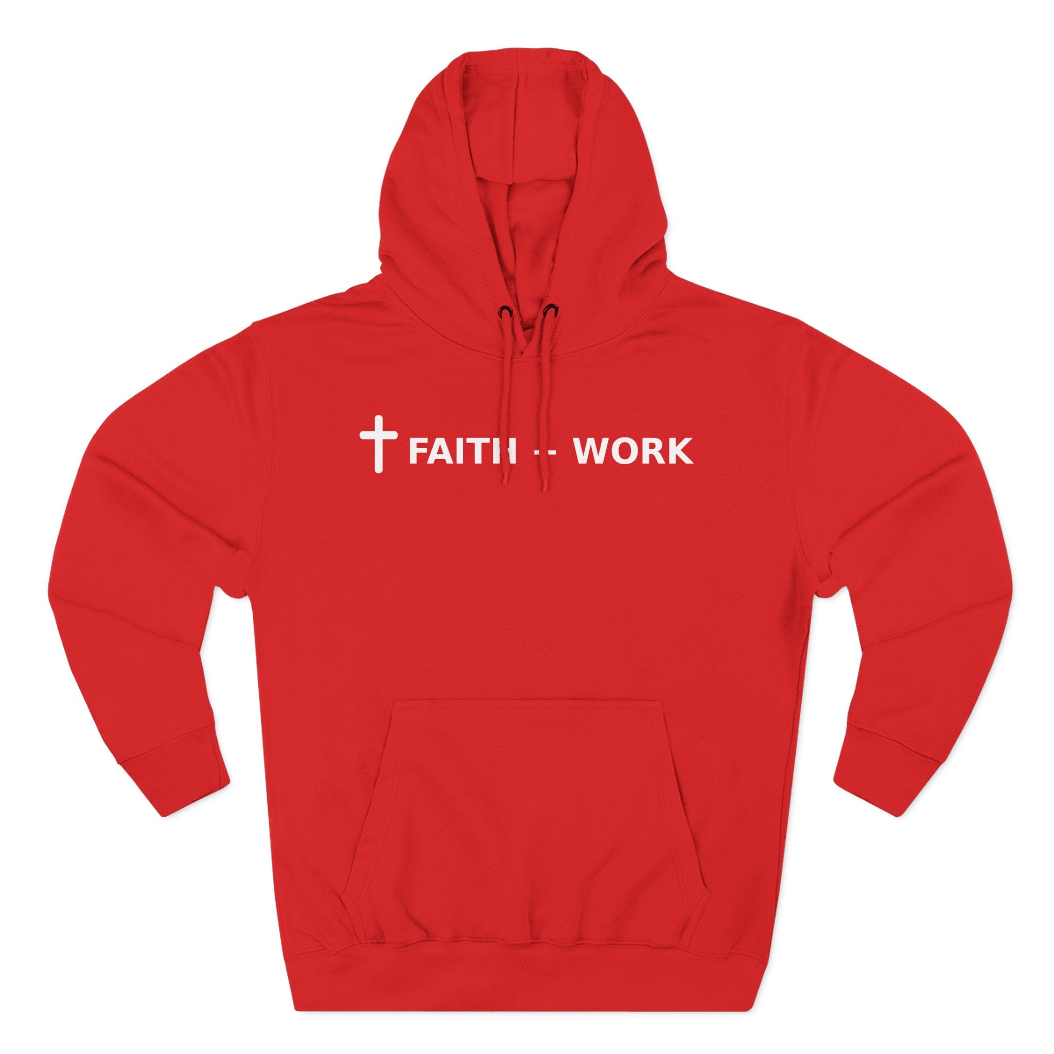 Faith + Work Hoodie — Christian Cross Inspirational Pullover