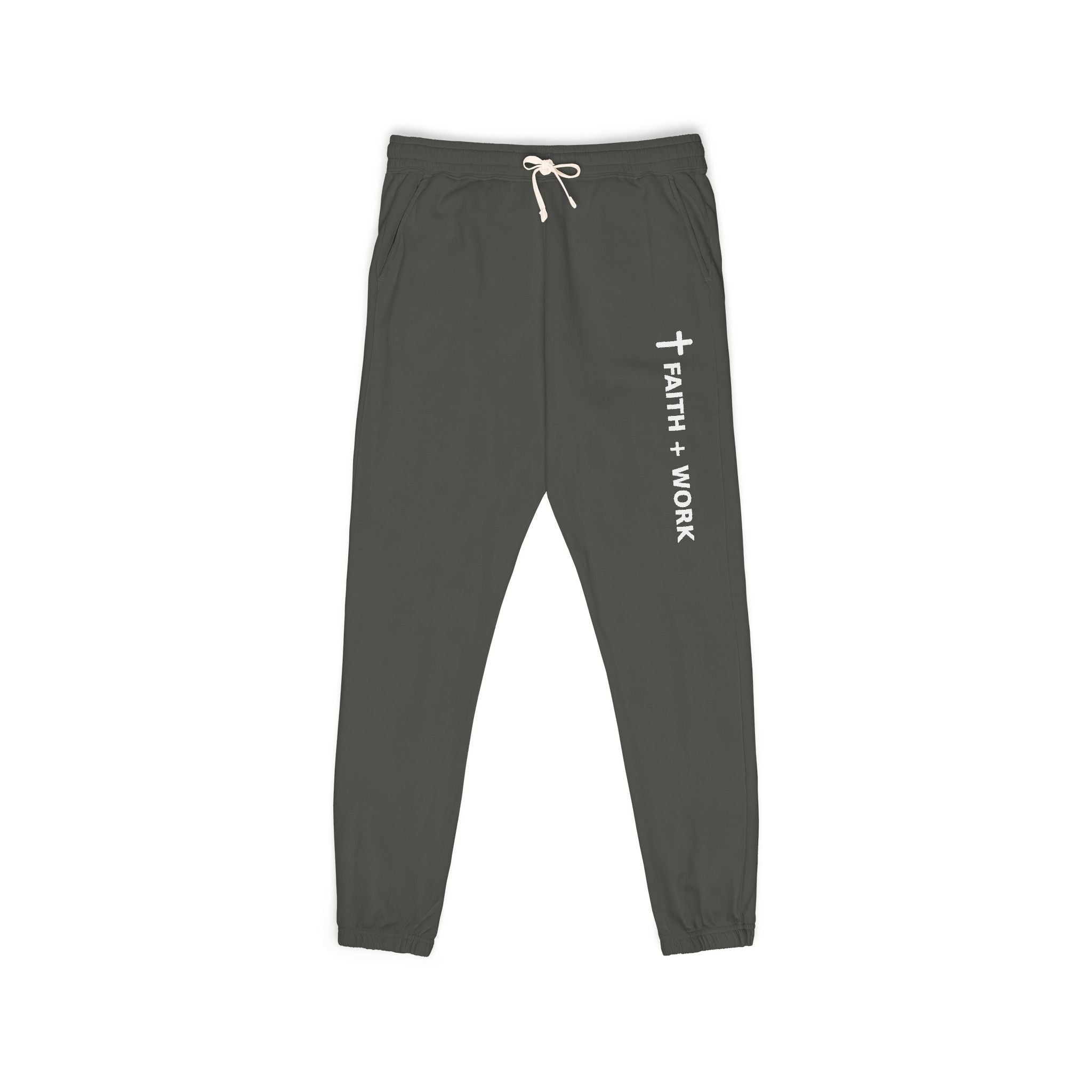 Faith & Work Sweatpants — Garment-Dyed Fleece Joggers