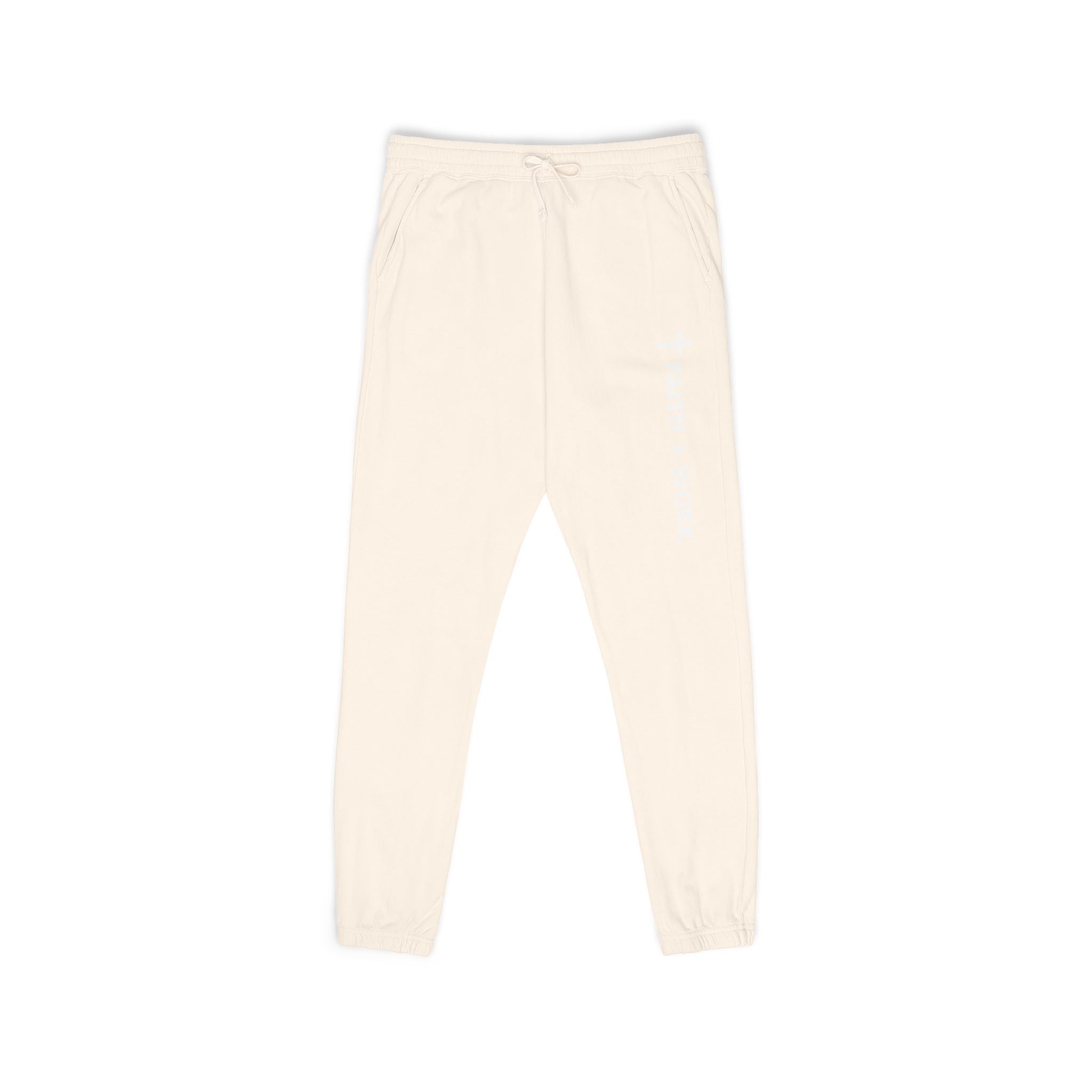Faith & Work Sweatpants — Garment-Dyed Fleece Joggers